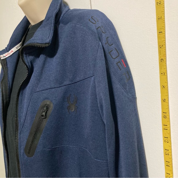 SPYDER Active Full Zip Jacket Blue Mens Large NEW - Picture 6 of 16